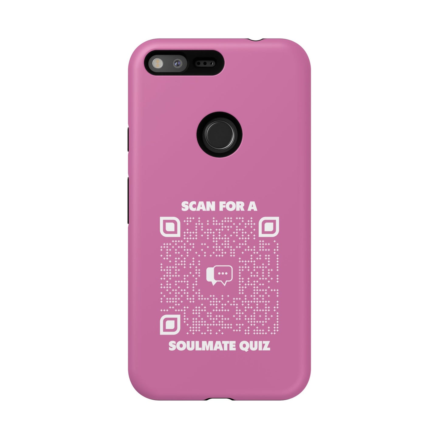 Dating โ Tough Case โ Pink โ Scan for a Soulmate Quiz