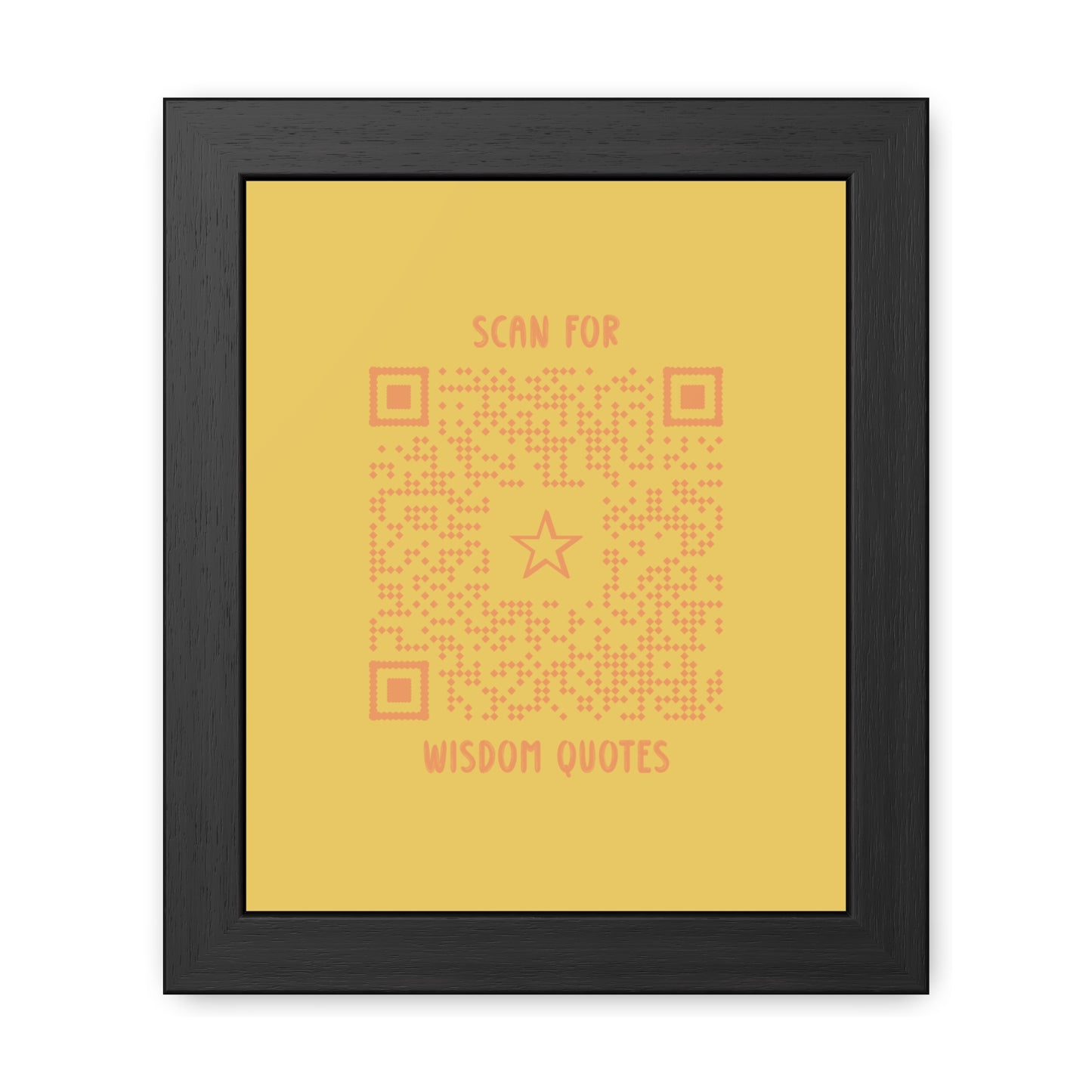Inspiration β Framed Poster β Yellow β Scan for Wisdom Quotes