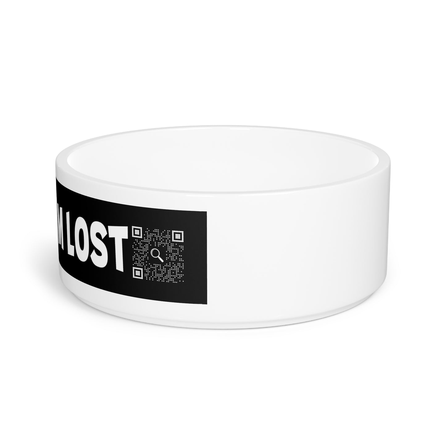 Pet Collection โ Bowl โ Black โ Scan Me If I'm Lost