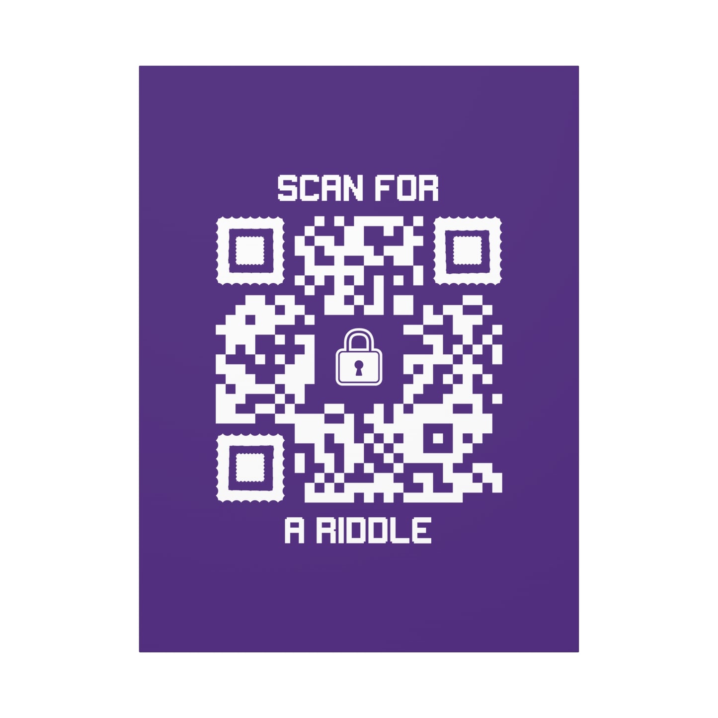 Hidden β Canvas β Purple β Scan for a Riddle