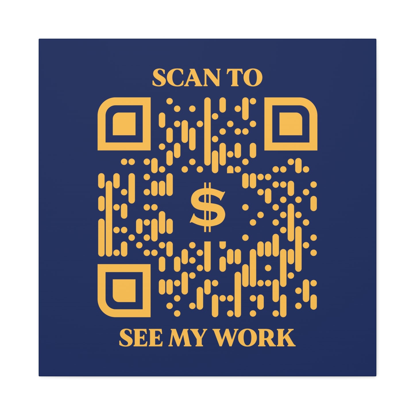 Business & Networking β Canvas β Navy β Scan to See My Work