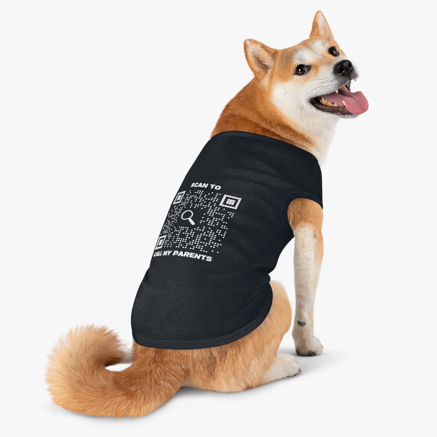 Pet Collection β Tank Top β Black β Scan to Call My Parents