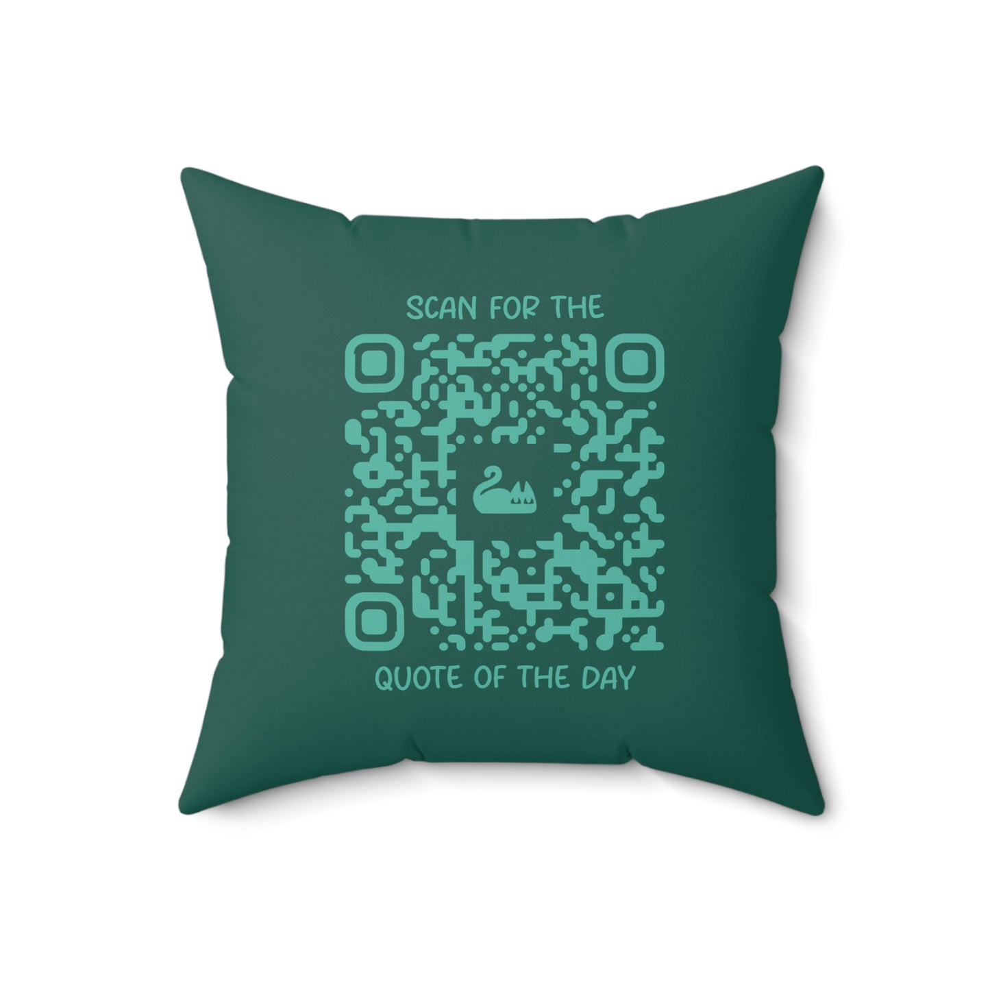 Home & Cozy β Pillow β Green β Scan for the Quote of the Day