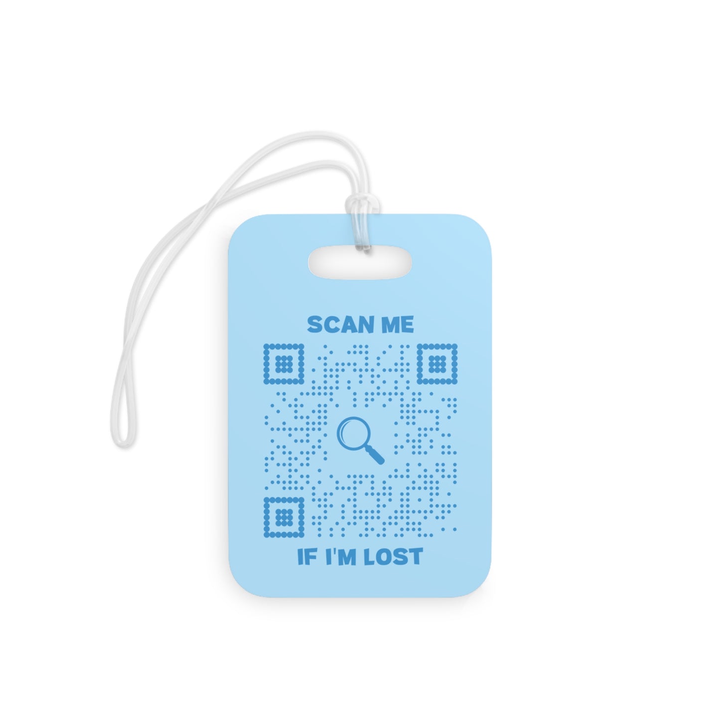 Lost & Found β Luggage Tag β Beach Design - Blue β Scan Me If I'm Lost