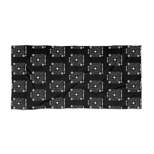 Summer β Beach Towel β Black β Scan for My Summer Vibes