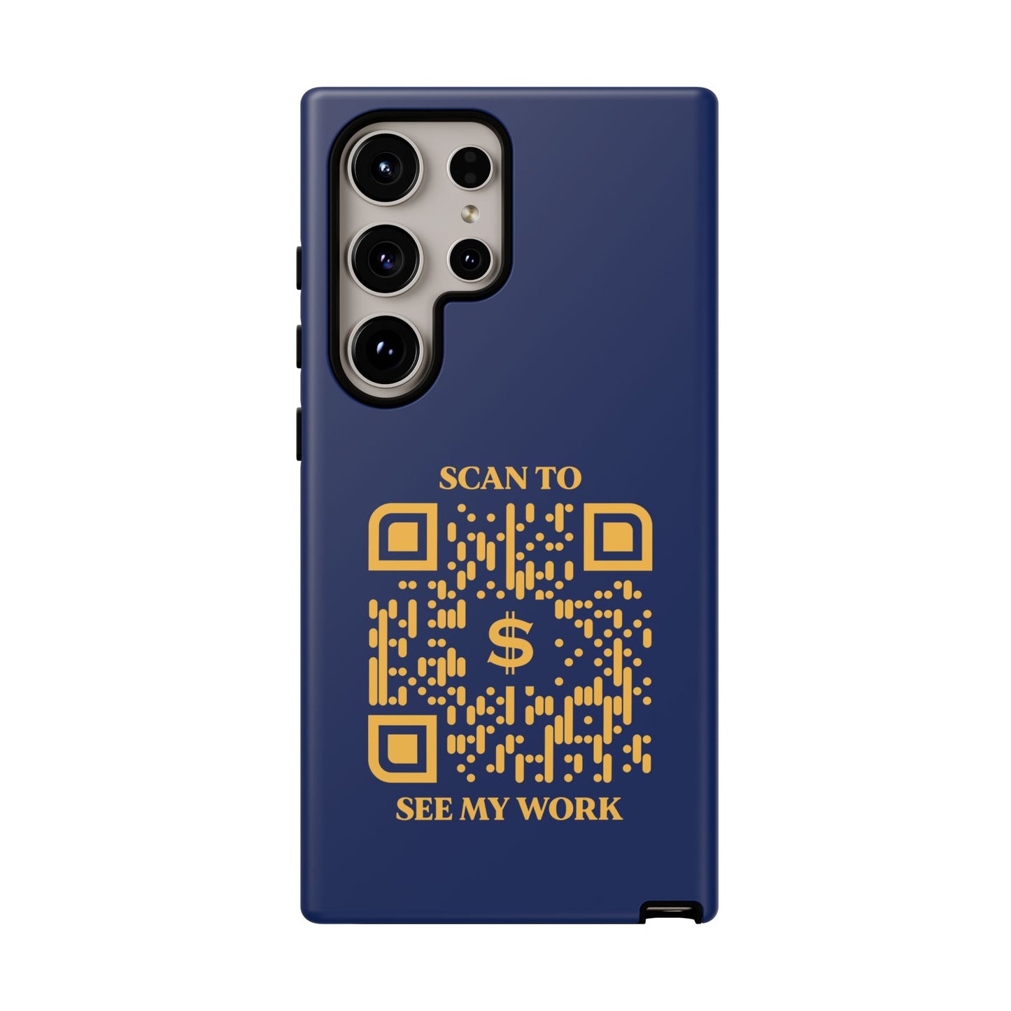 Business & Networking β Tough Case β Navy β Scan to See My Work
