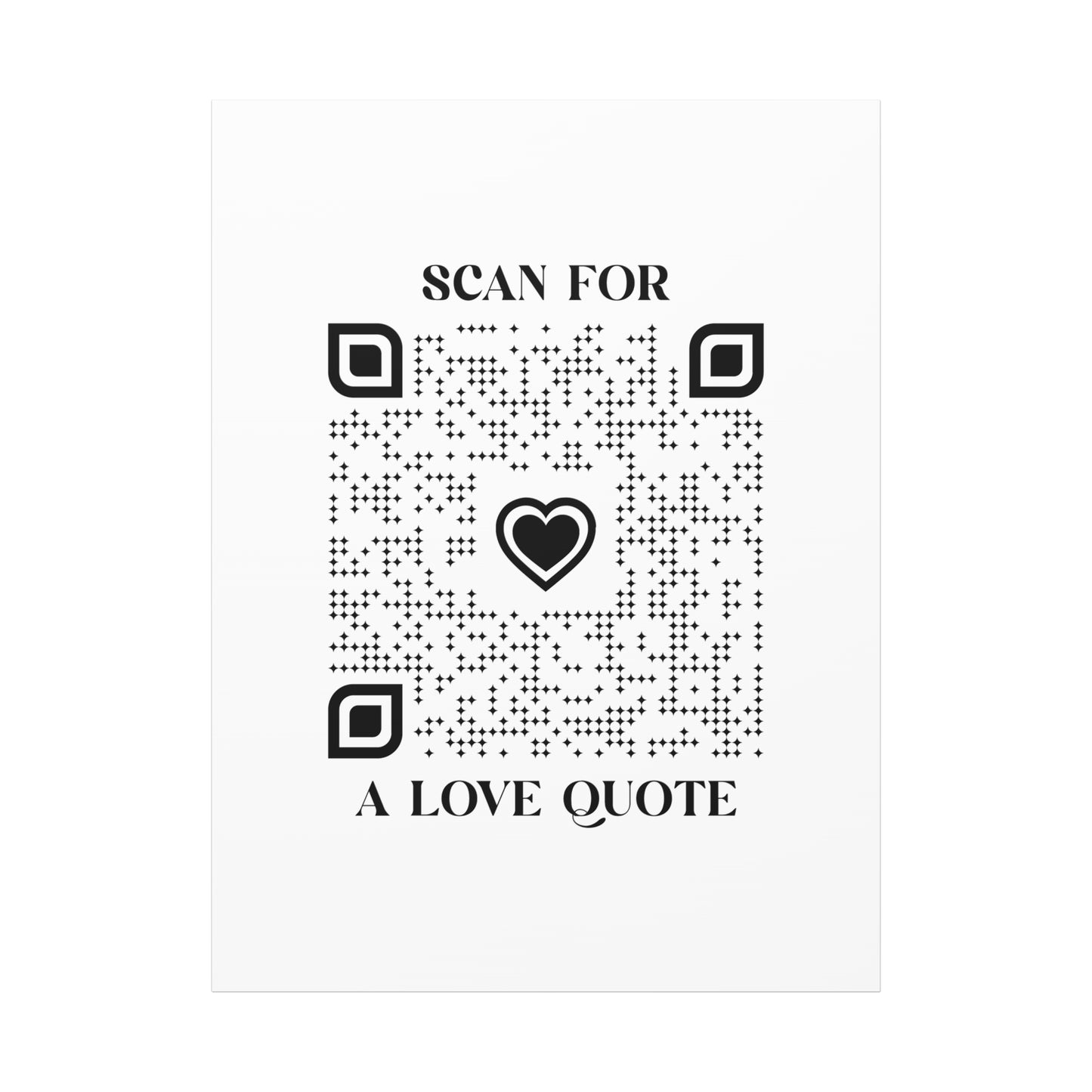 Love β Canvas β White β Scan for a Love Quote