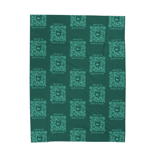 Home & Cozy β Blanket β Green β Scan for the Quote of the Day