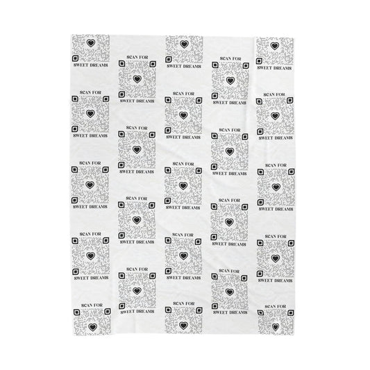 Love – Blanket – White – Scan for Sweet Dreams