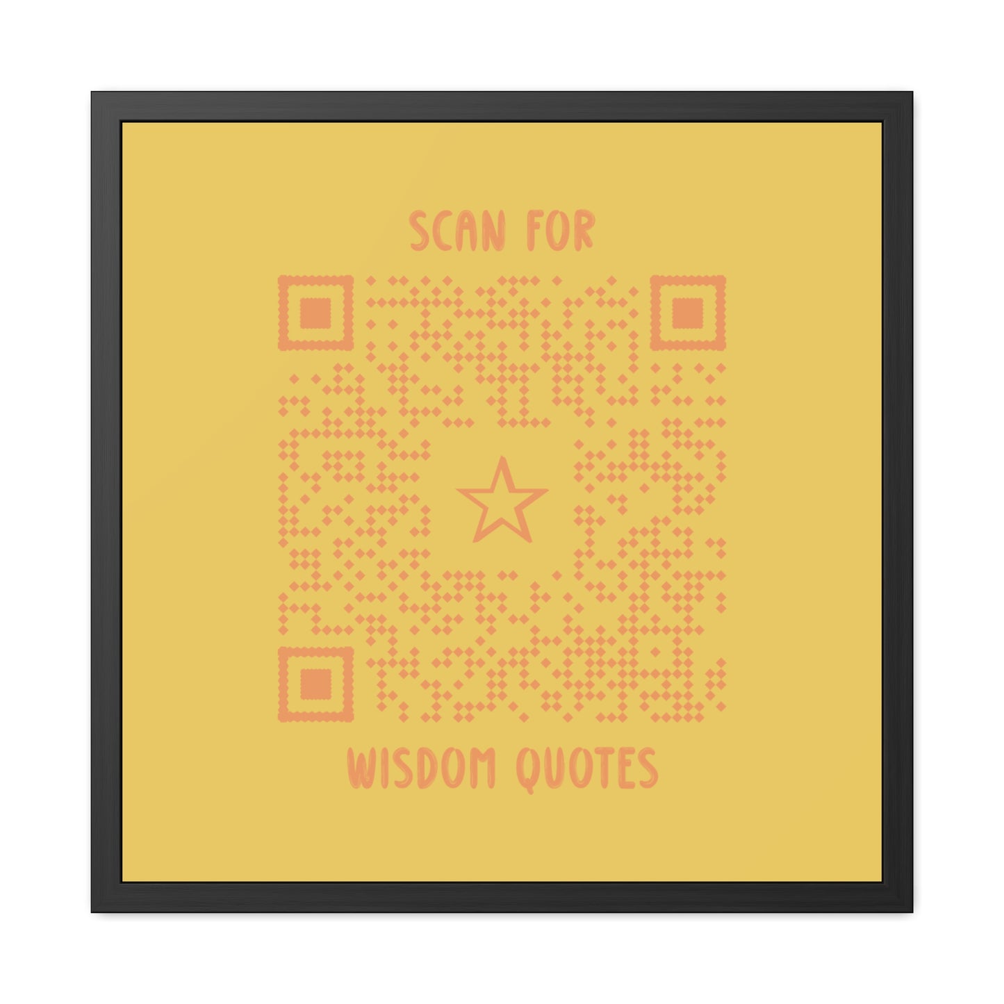 Inspiration β Framed Poster β Yellow β Scan for Wisdom Quotes