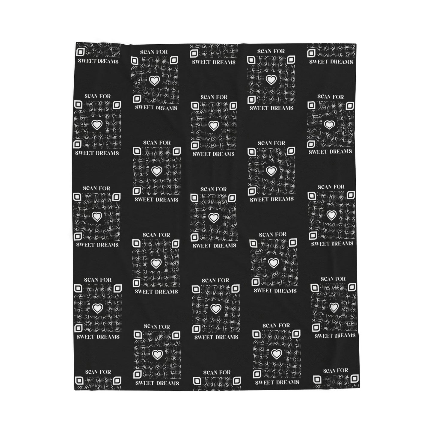 Love – Blanket – Black – Scan for Sweet Dreams
