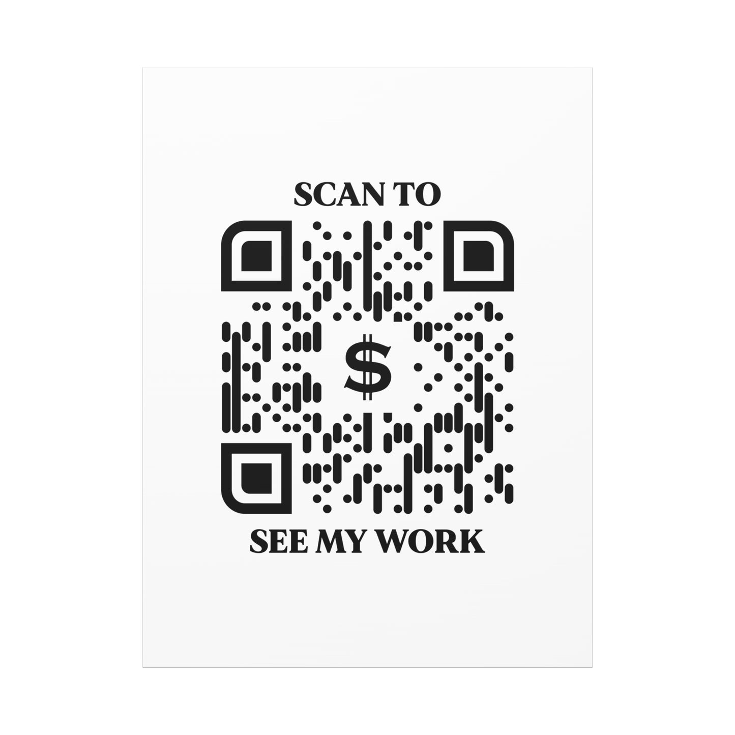Business & Networking β Canvas β White β Scan to See My Work