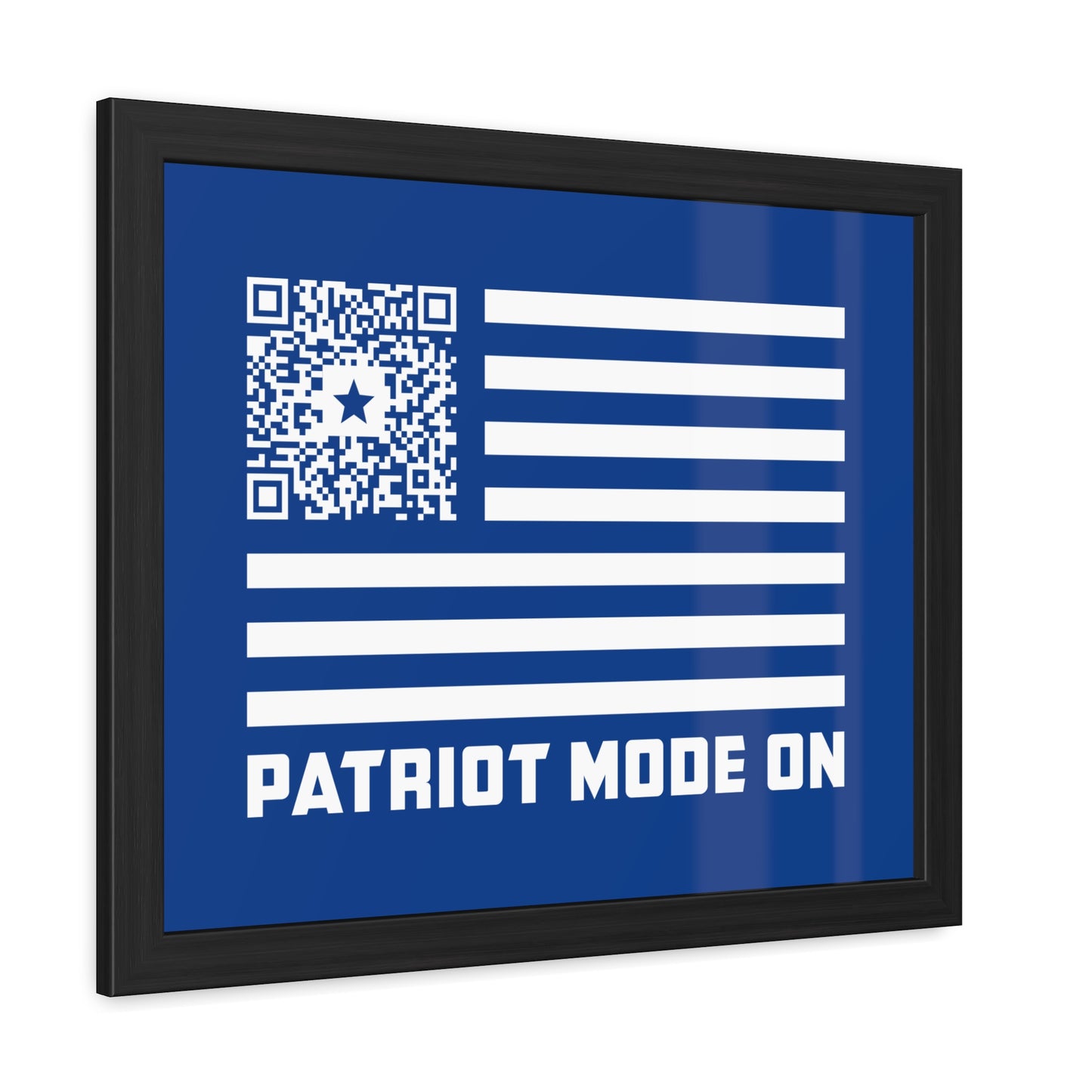Patriot β Framed Poster β Dark Blue β Patriot Mode On