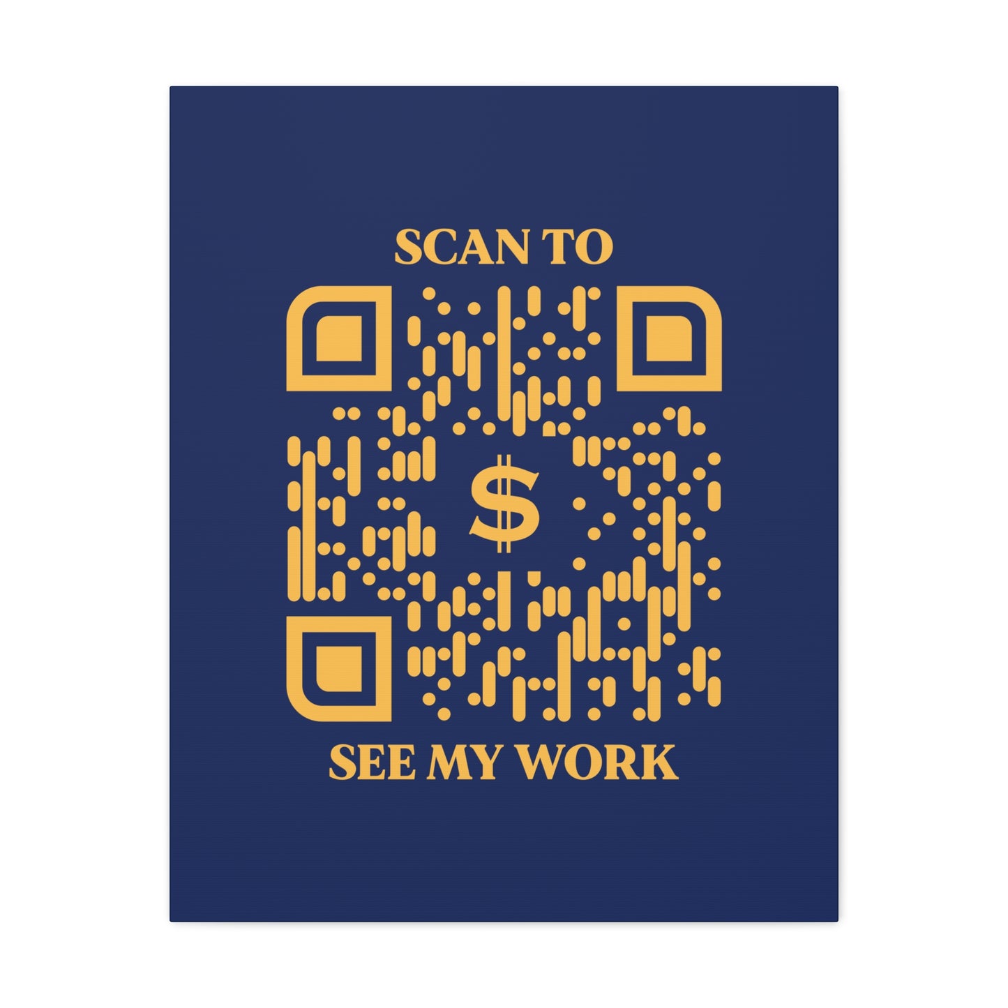 Business & Networking β Canvas β Navy β Scan to See My Work