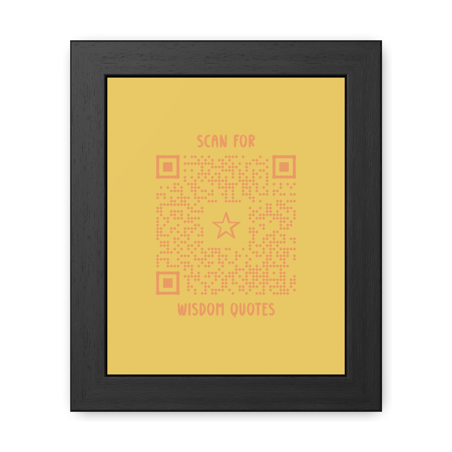 Inspiration β Framed Poster β Yellow β Scan for Wisdom Quotes