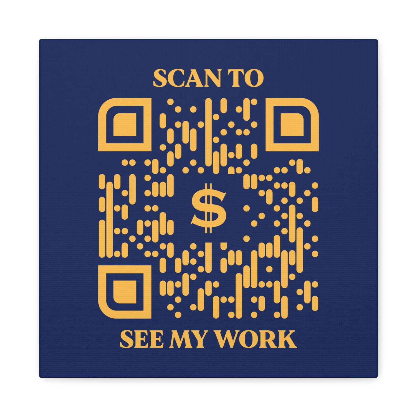 Business & Networking β Canvas β Navy β Scan to See My Work