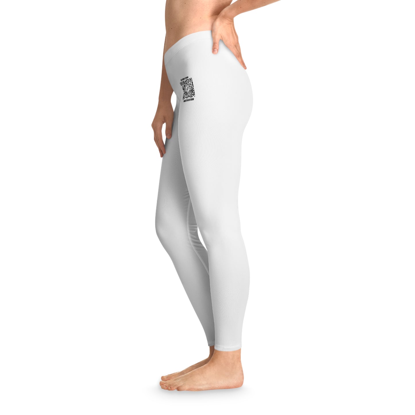 Fitness β Leggings β White β Scan for Motivation