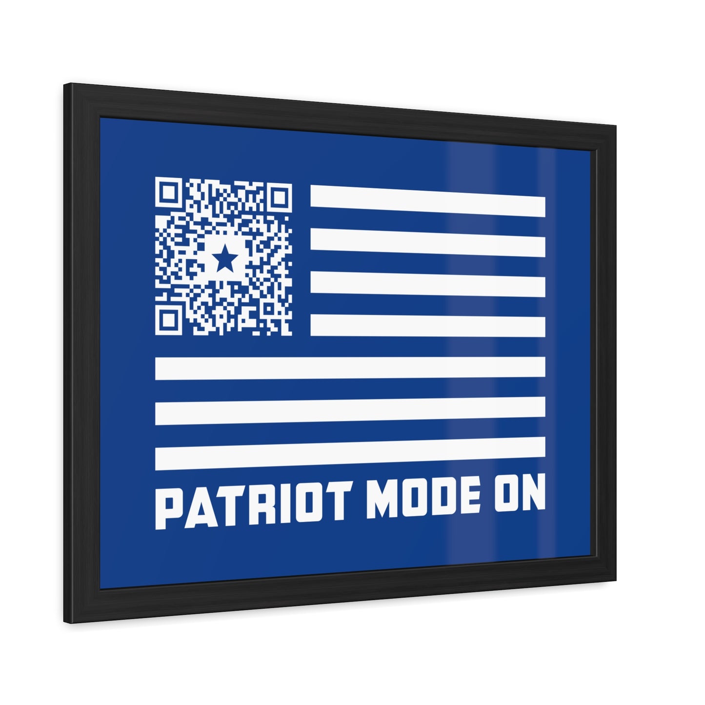 Patriot β Framed Poster β Dark Blue β Patriot Mode On