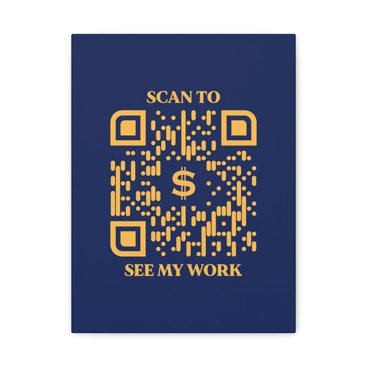 Business & Networking β Canvas β Navy β Scan to See My Work