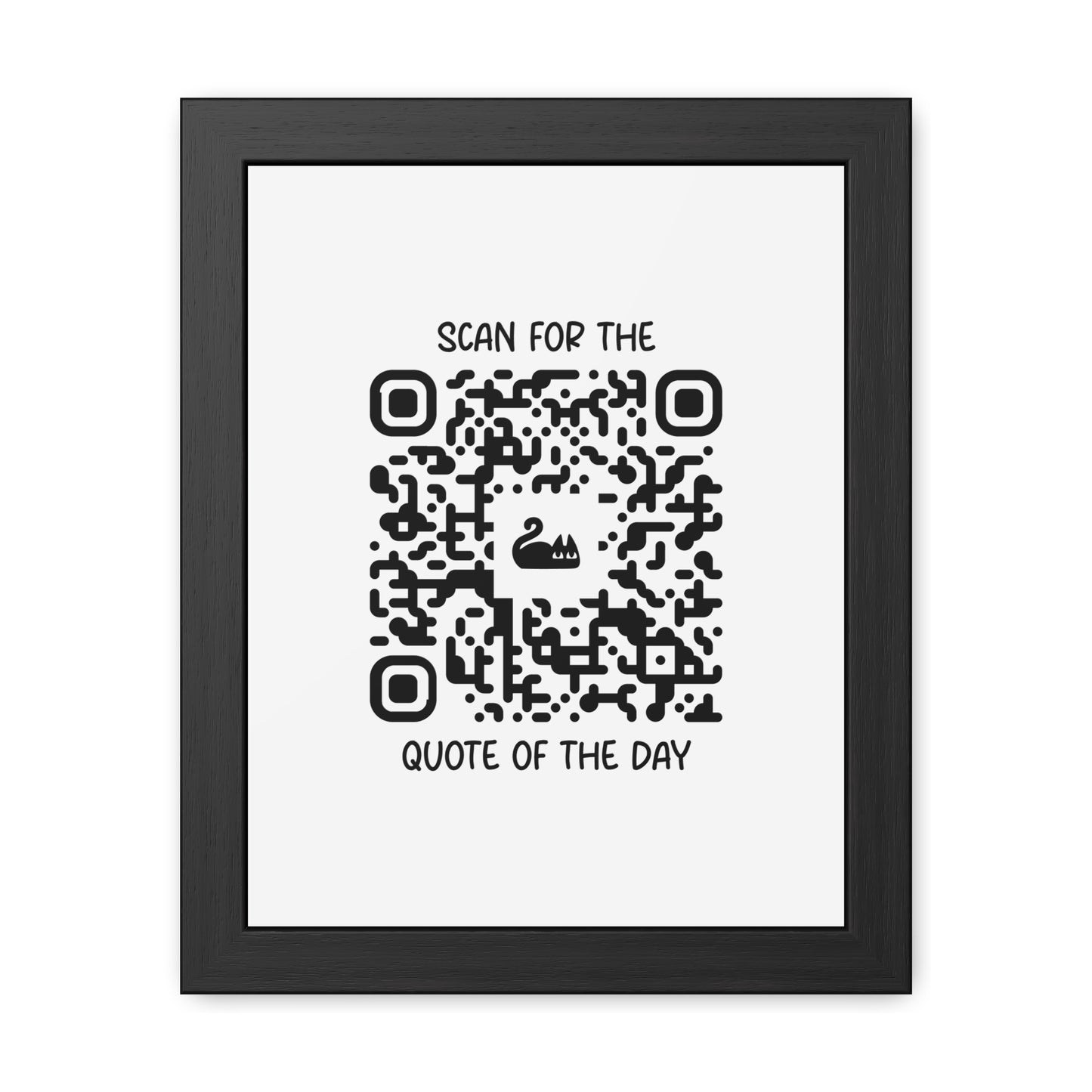 Home & Cozy β Framed Poster β White β Scan for the Quote of the Day