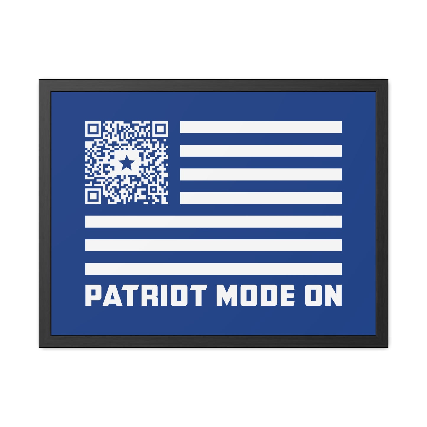 Patriot β Framed Poster β Dark Blue β Patriot Mode On