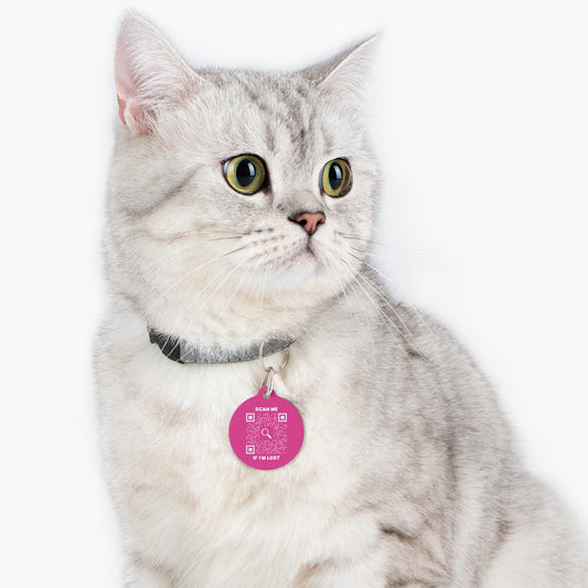 Pet Collection β Cat Tag β Fuchsia β Scan Me If I'm Lost