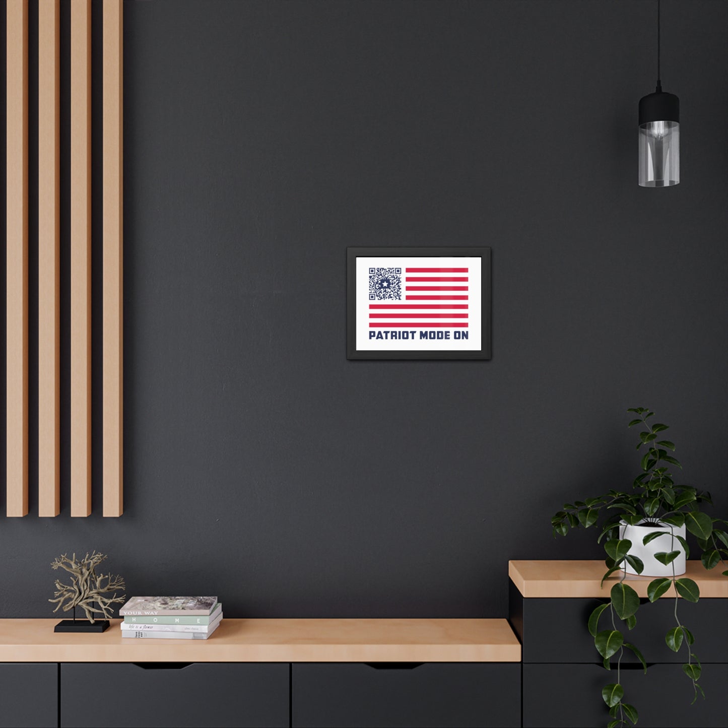 Patriot β Framed Poster β White β Patriot Mode On