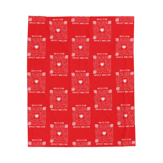Love – Blanket – Red – Scan for Sweet Dreams