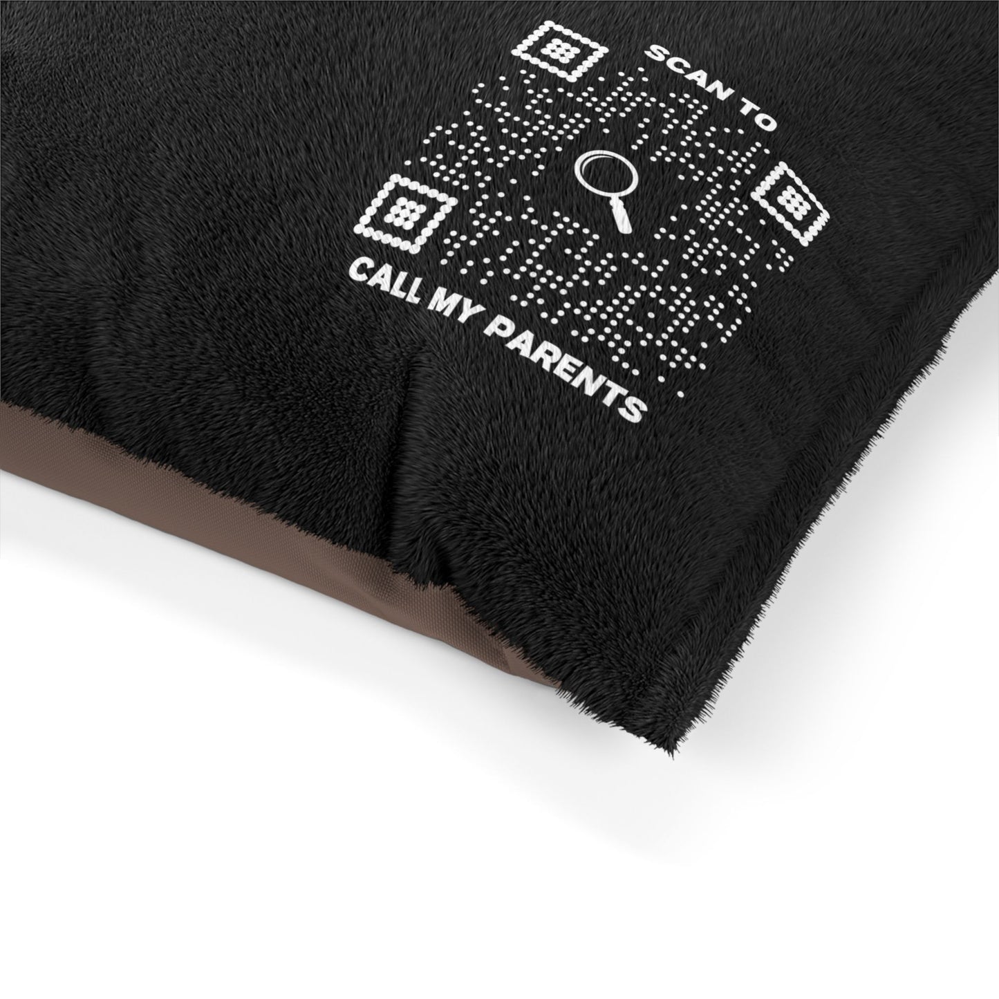 Pet Collection – Bed – Black – Scan to Call My Parents