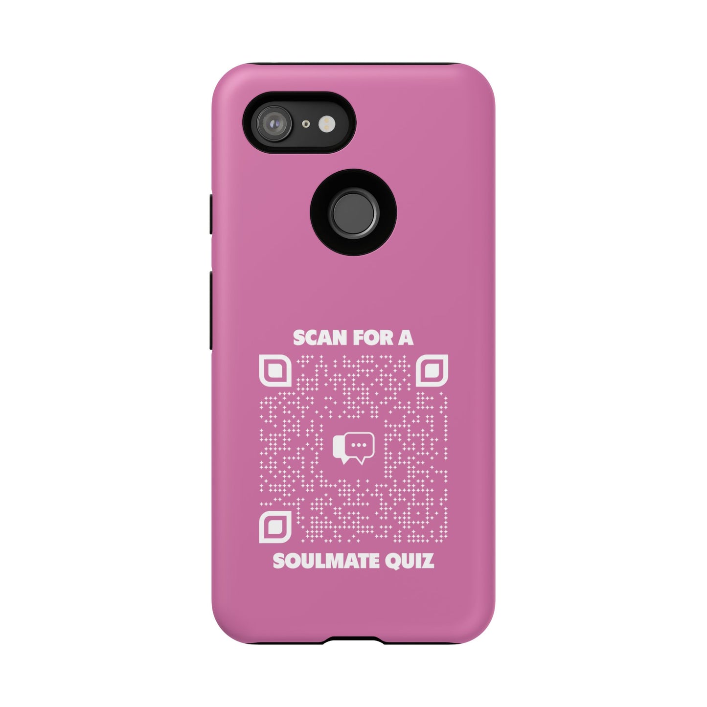 Dating โ Tough Case โ Pink โ Scan for a Soulmate Quiz