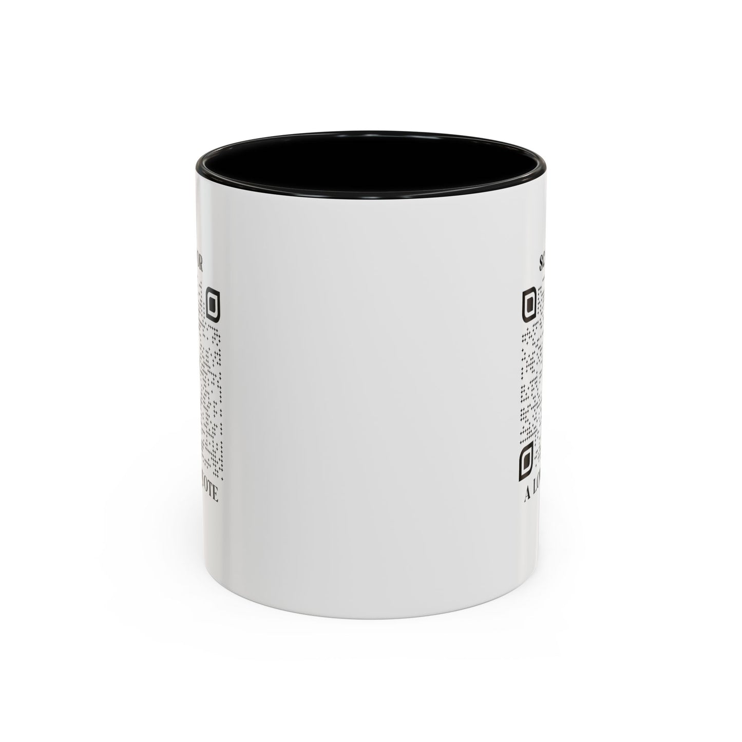 Love – Mug – Black – Scan for a Love Quote