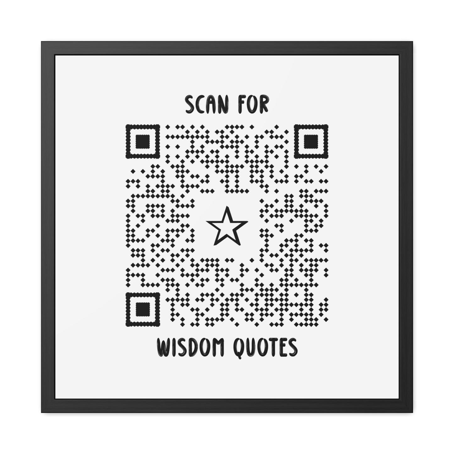 Inspiration β Framed Poster β White β Scan for Wisdom Quotes
