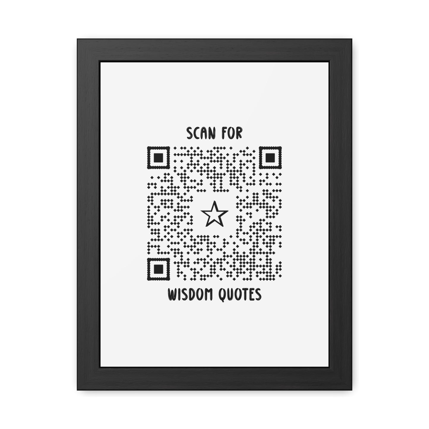 Inspiration β Framed Poster β White β Scan for Wisdom Quotes