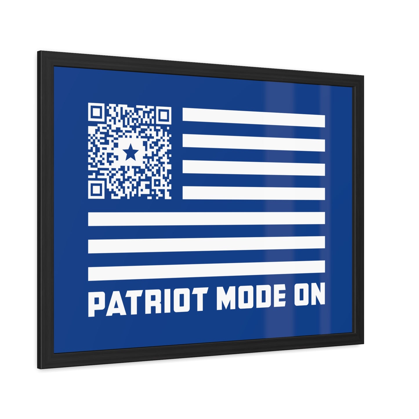 Patriot β Framed Poster β Dark Blue β Patriot Mode On