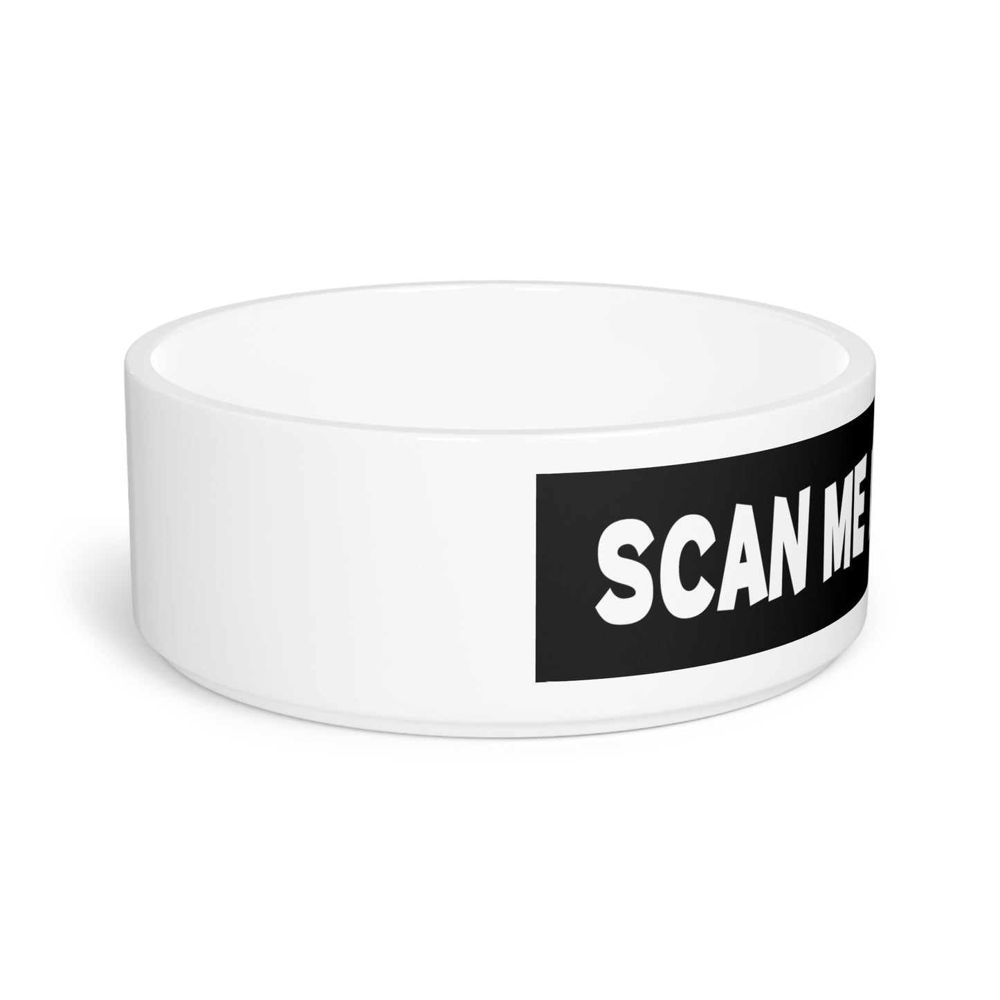 Pet Collection โ Bowl โ Black โ Scan Me If I'm Lost