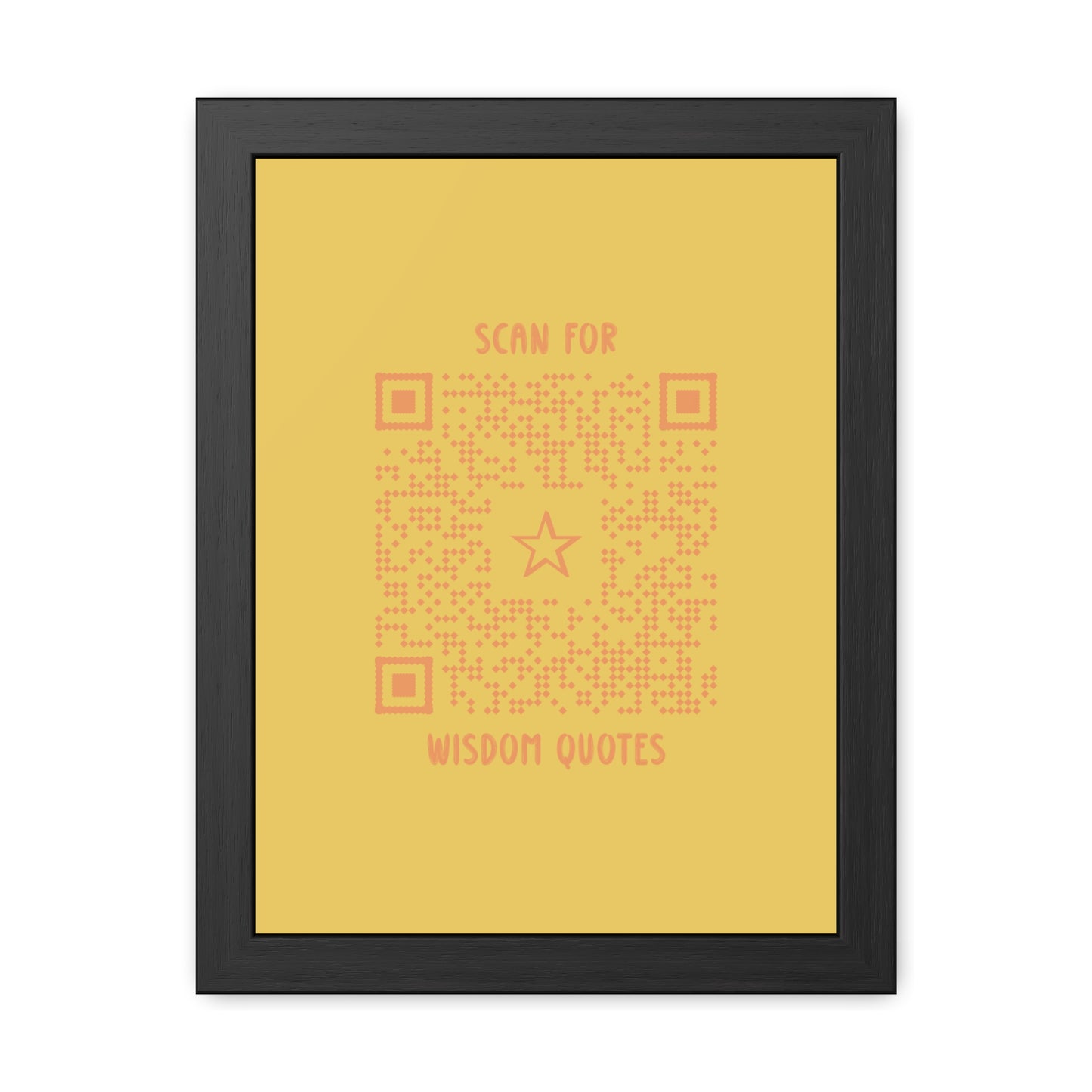 Inspiration β Framed Poster β Yellow β Scan for Wisdom Quotes