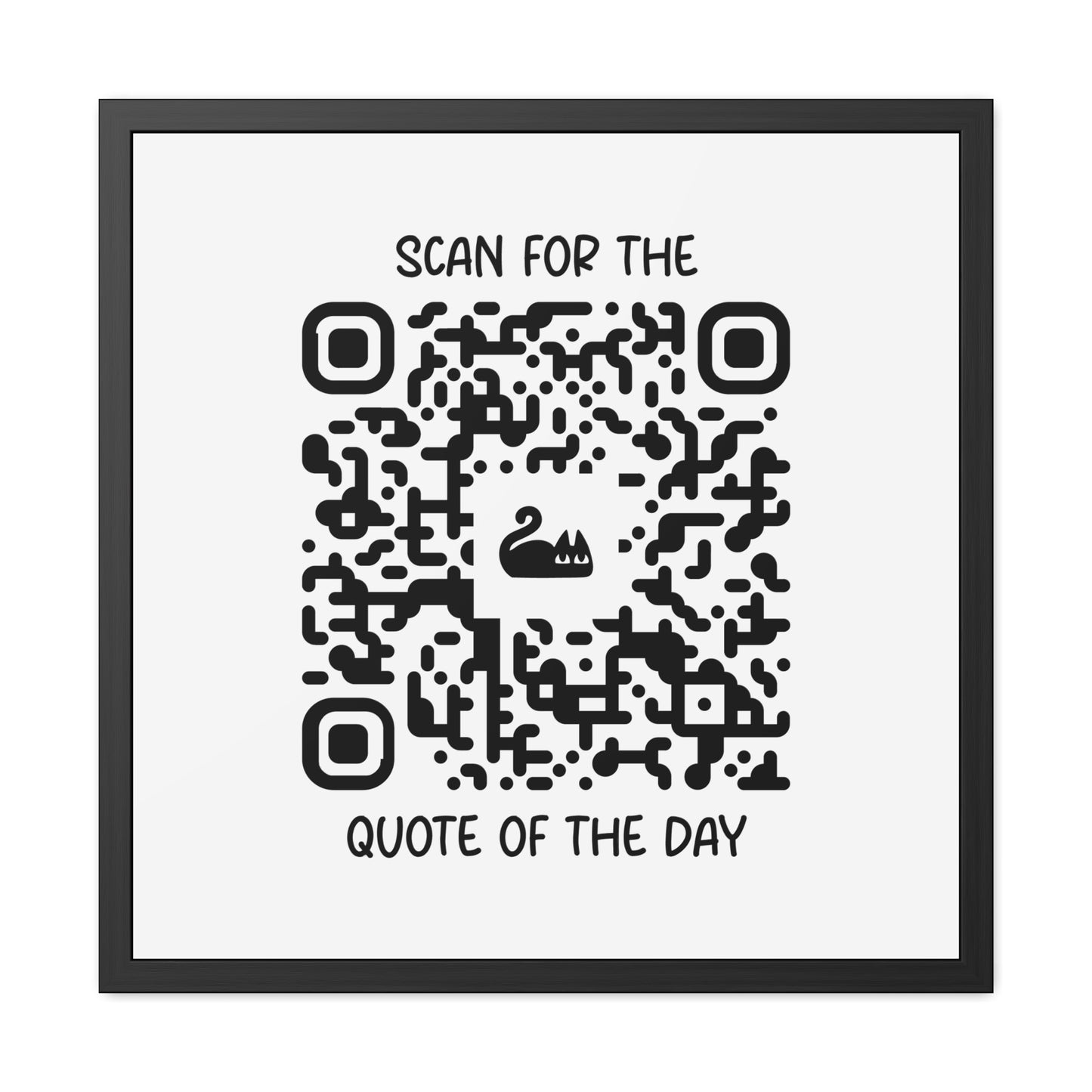Home & Cozy β Framed Poster β White β Scan for the Quote of the Day