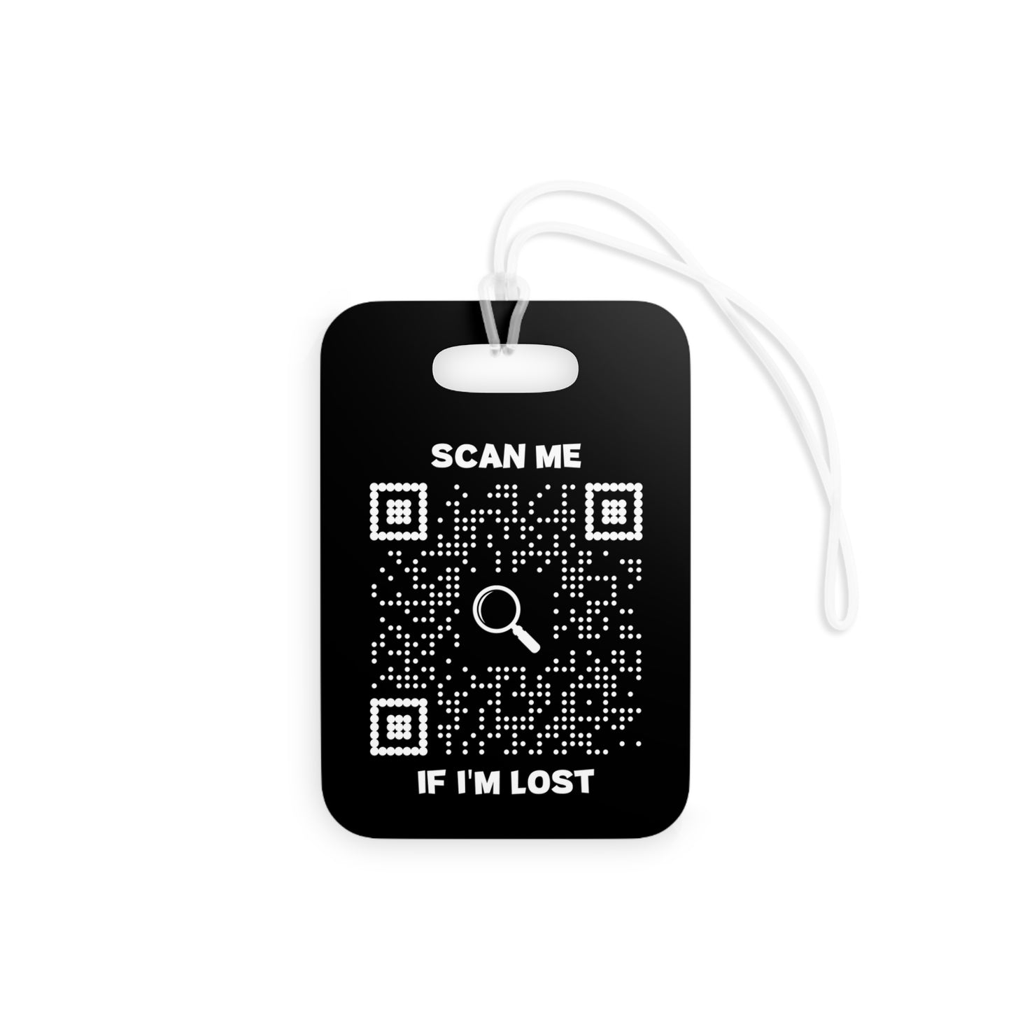 Lost & Found – Luggage Tag – Black – Scan Me If I'm Lost