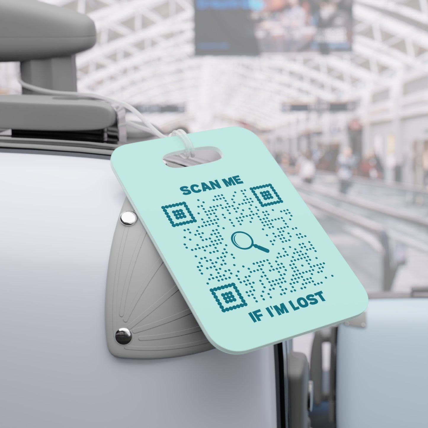 Travel β Luggage Tag β Green β Plane Design β Scan Me If I'm Lost