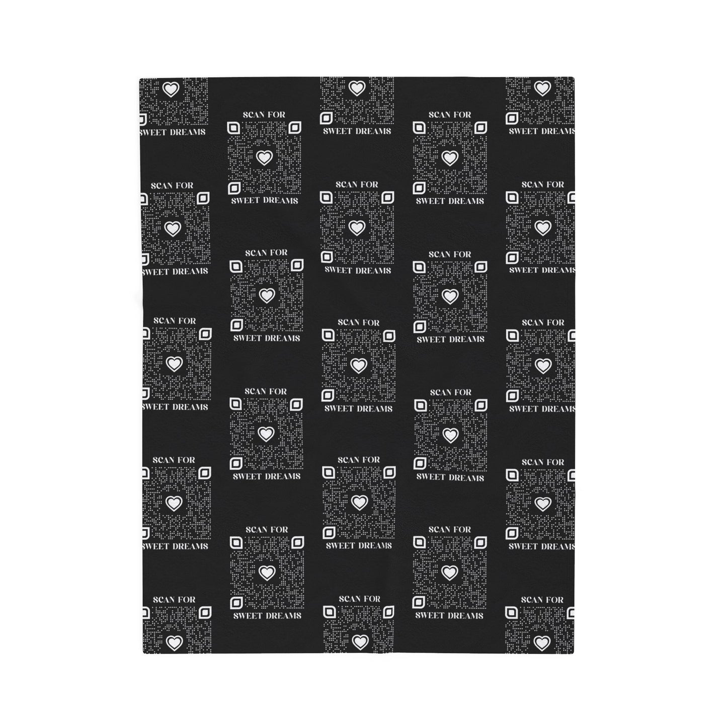 Love – Blanket – Black – Scan for Sweet Dreams