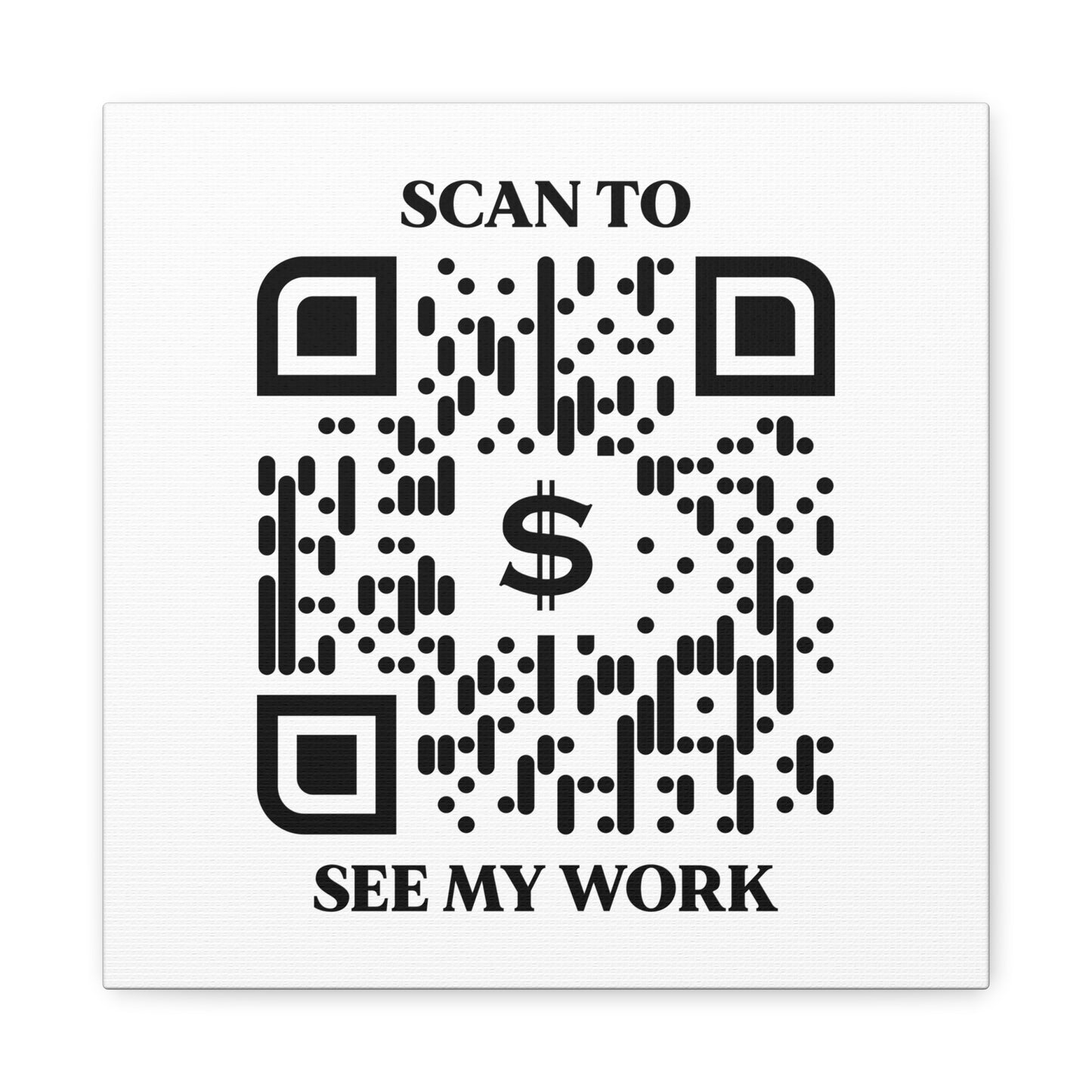 Business & Networking β Canvas β White β Scan to See My Work