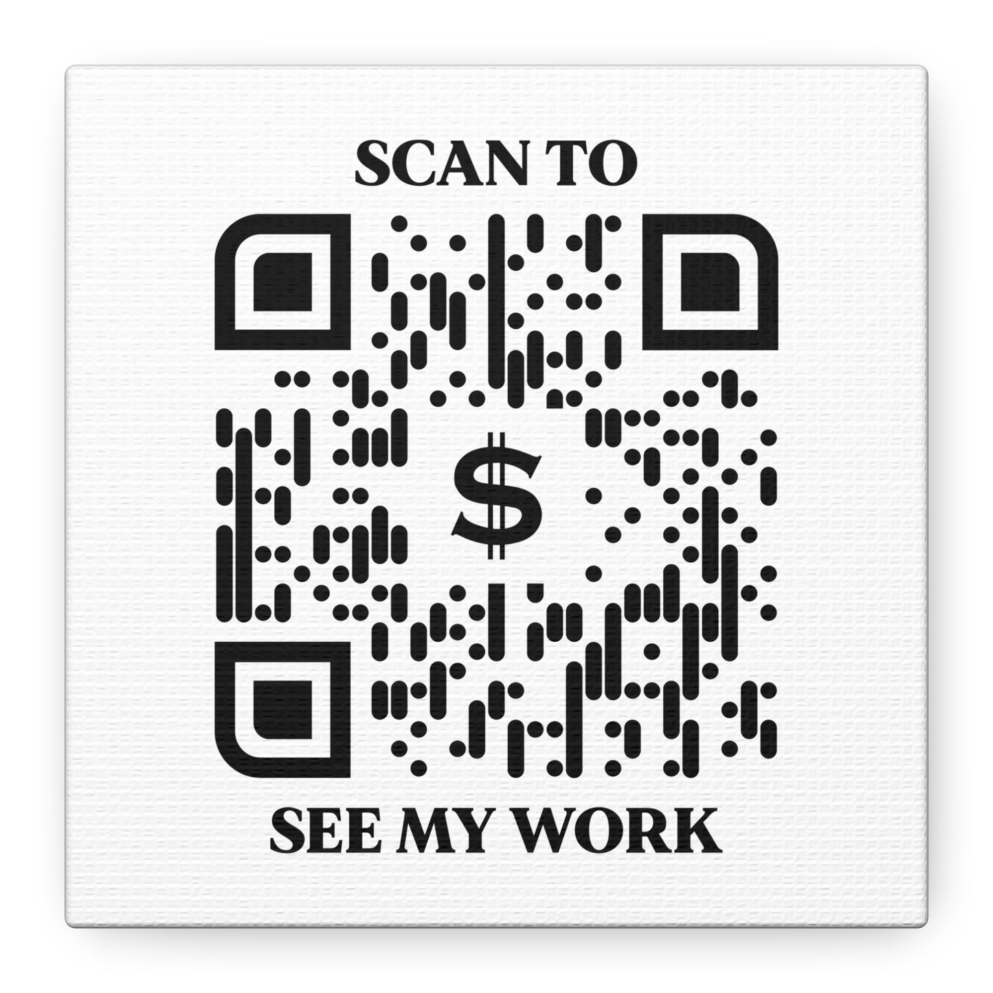 Business & Networking β Canvas β White β Scan to See My Work