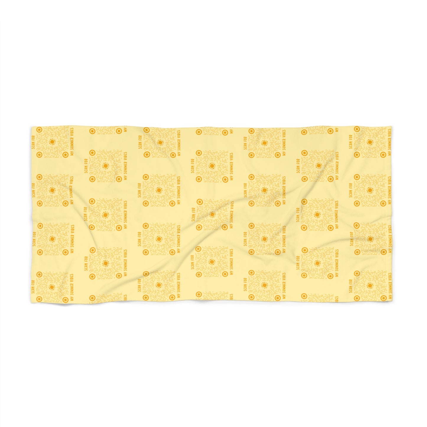 Summer – Beach Towel – Yellow – Scan for My Summer Vibes