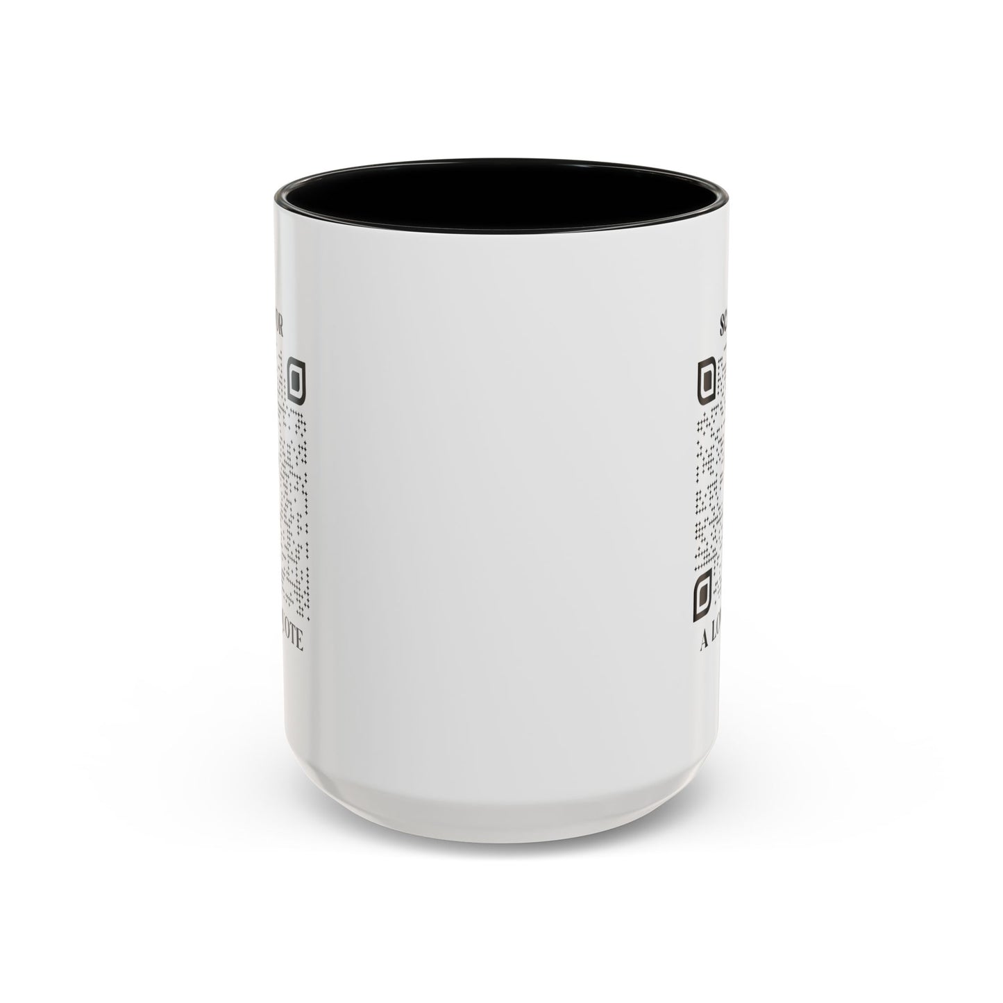 Love – Mug – Black – Scan for a Love Quote