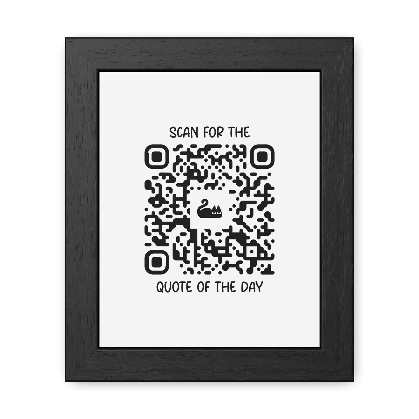 Home & Cozy β Framed Poster β White β Scan for the Quote of the Day