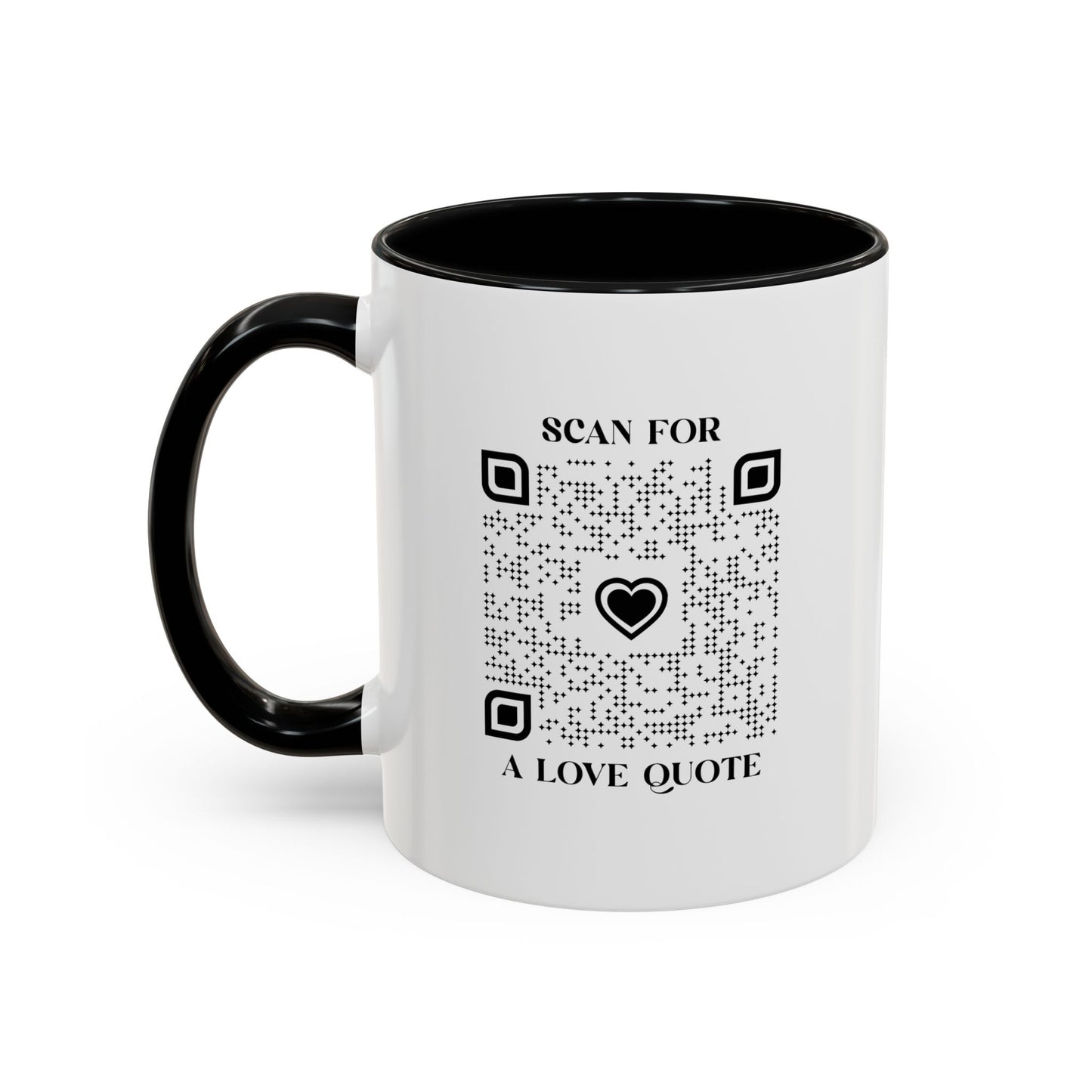 Love – Mug – Black – Scan for a Love Quote