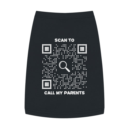 Pet Collection β Tank Top β Black β Scan to Call My Parents