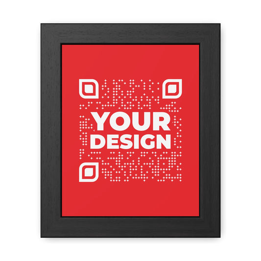 Framed Poster – Red - QR NATION