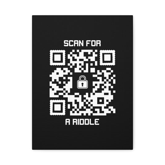Hidden – Canvas – Black – Scan for a Riddle - QR NATION