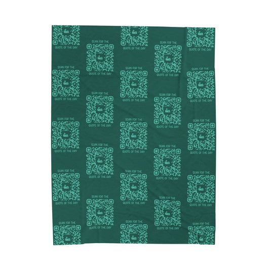 Home & Cozy β Blanket β Green β Scan for the Quote of the Day - QR NATION